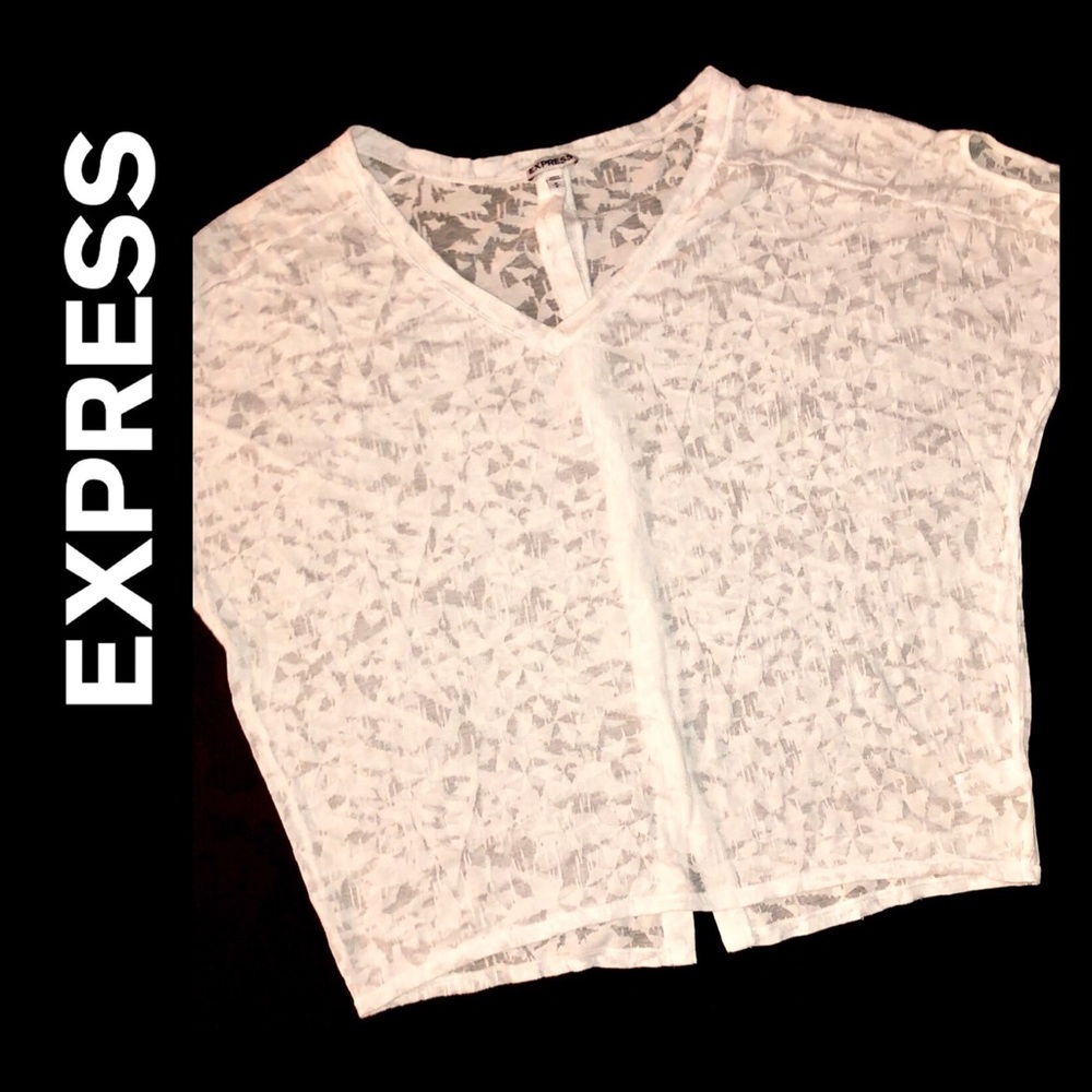 EUC SUPER CUTE WHITE EXPRESS TOP